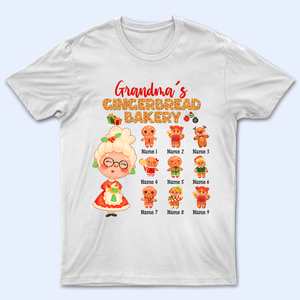 Grandma's Gingerbread Bakery - Personalized Custom T Shirt - Birthday, Loving, Funny Gift for Grandma/Nana/Mimi, Mom, Wife, Grandparent - Suzitee Store