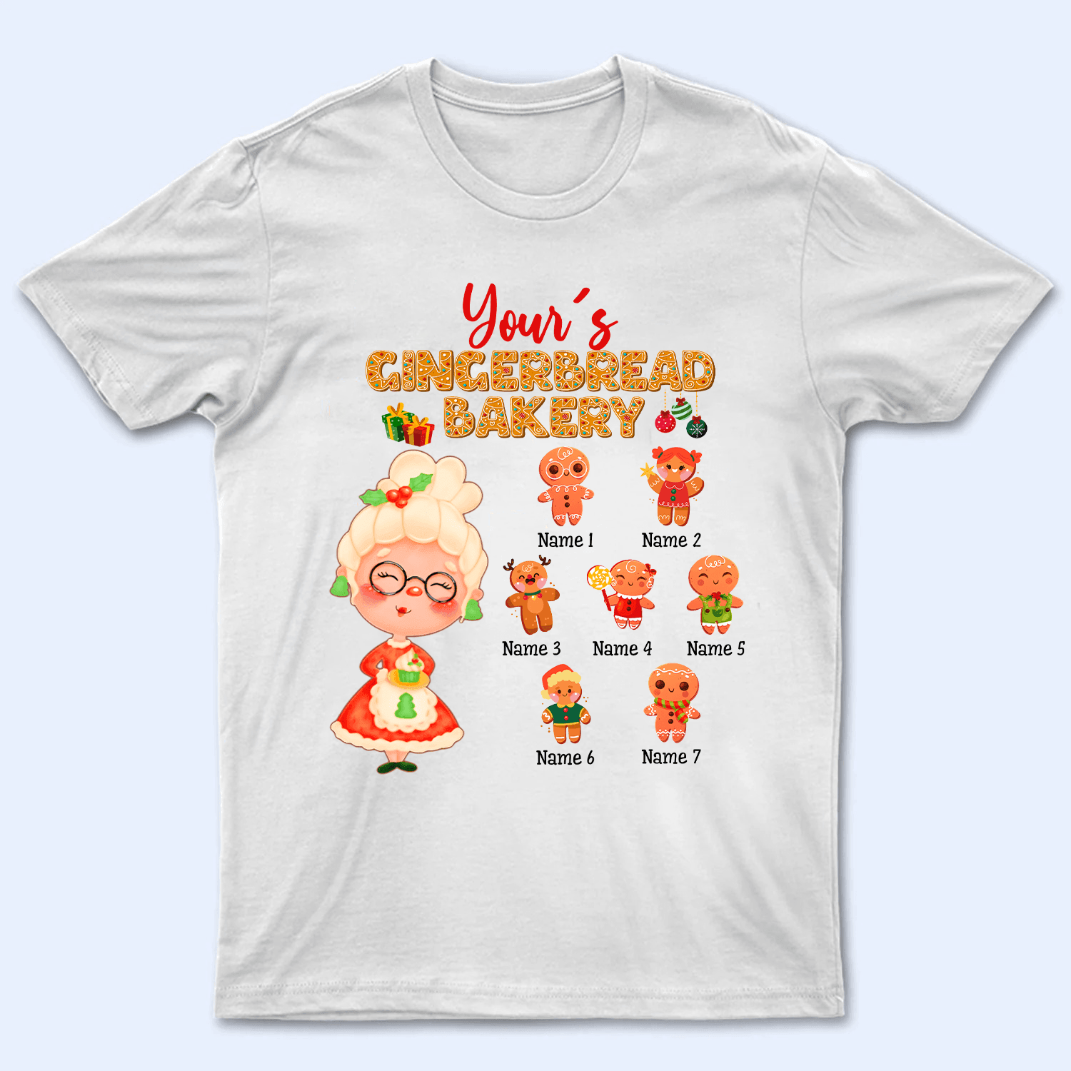 Grandma's Gingerbread Bakery - Personalized Custom T Shirt - Birthday, Loving, Funny Gift for Grandma/Nana/Mimi, Mom, Wife, Grandparent - Suzitee Store
