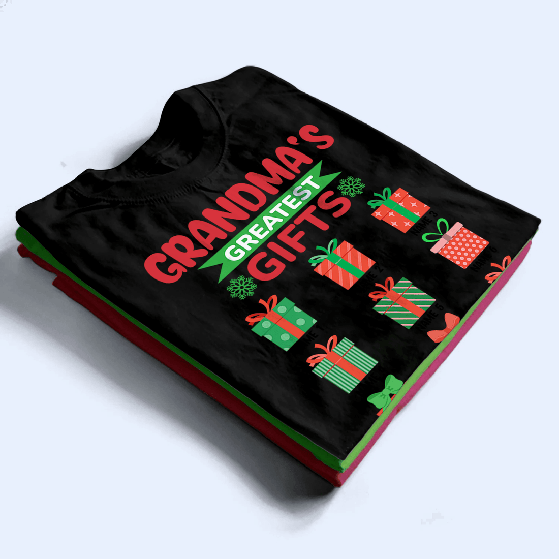 Grandma's Greatest Gifts - Personalized Custom T Shirt - Birthday, Loving, Funny Gift for Grandma/Nana/Mimi, Mom, Wife, Grandparent - Suzitee Store