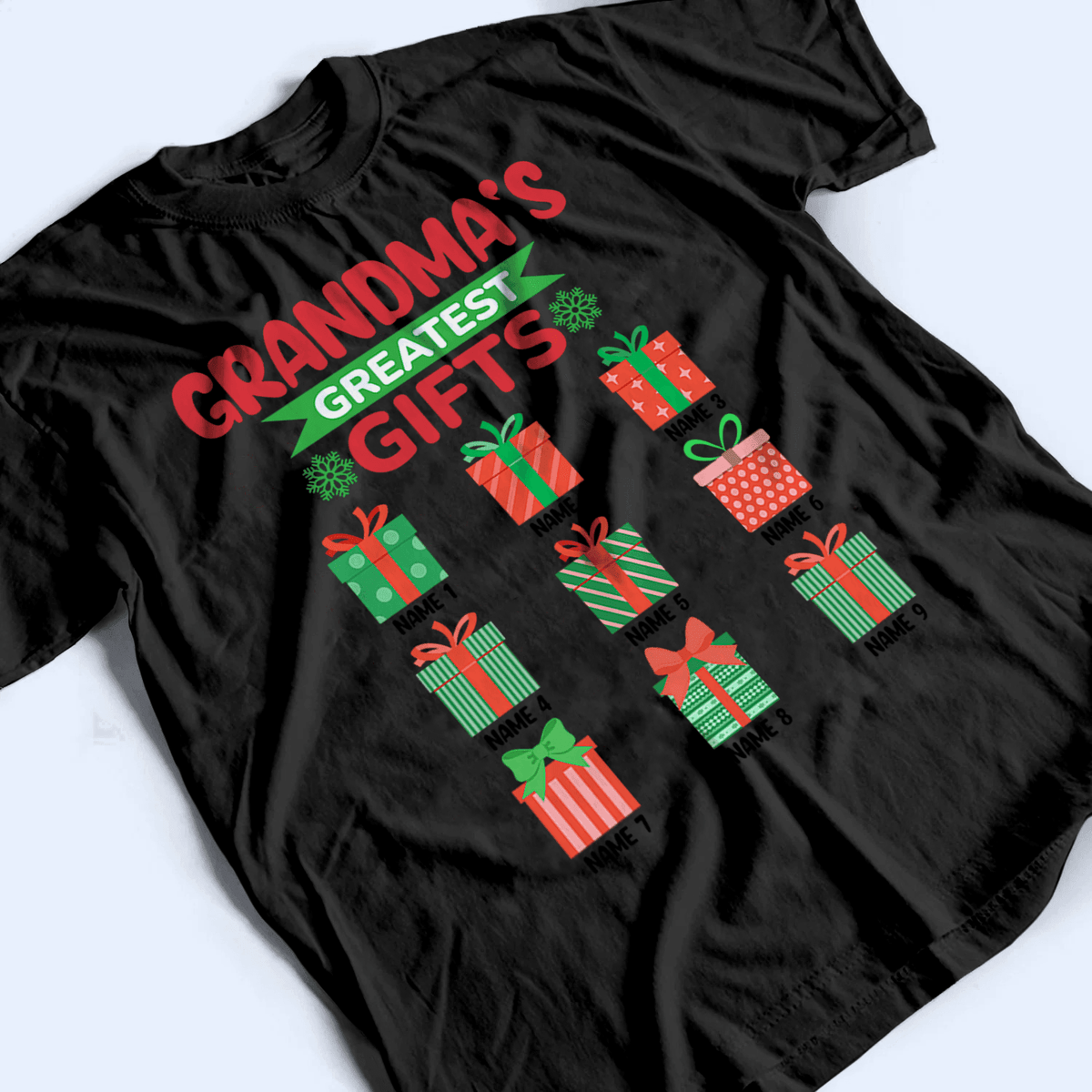 Grandma's Greatest Gifts - Personalized Custom T Shirt - Birthday, Loving, Funny Gift for Grandma/Nana/Mimi, Mom, Wife, Grandparent - Suzitee Store