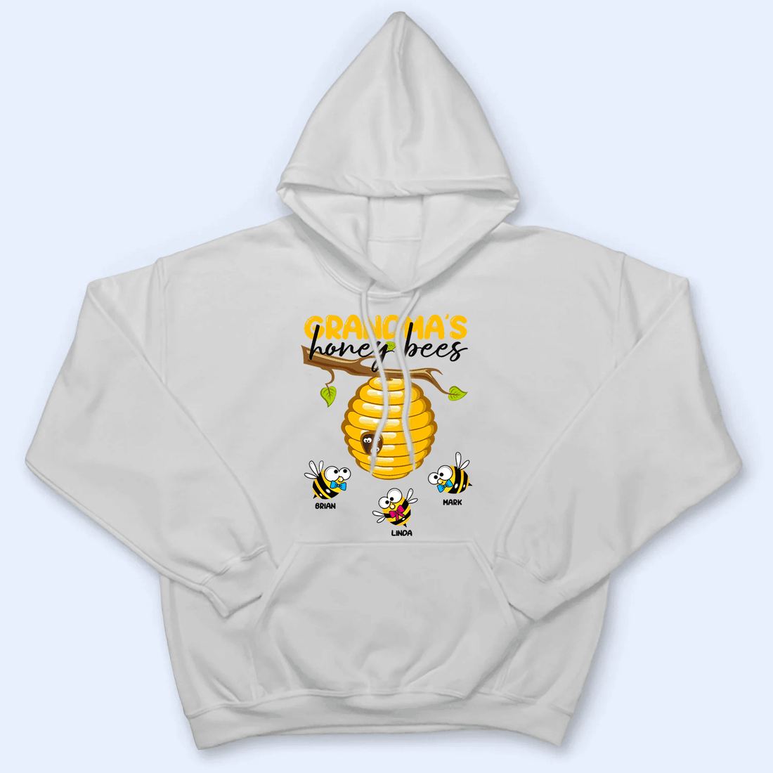 Grandma's Honey Bees - Personalized Custom T Shirt - Gift for Grandma/Nana/Mimi, Mom, Wife, Grandparent - Suzitee Store