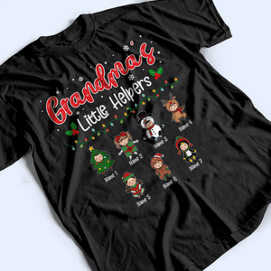 Grandma's Little Helpers - Personalized Custom T Shirt - Christmas, Birthday, Loving, Funny Gift for Grandma/Nana/Mimi, Mom, Wife, Grandparent - Suzitee Store