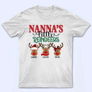 Grandma's Little Reindeers Christmas - Personalized Custom T Shirt - Gift for Grandma/Nana/Mimi, Mom, Wife, Grandparent - Suzitee Store