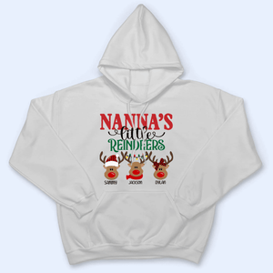 Grandma's Little Reindeers Christmas - Personalized Custom T Shirt - Gift for Grandma/Nana/Mimi, Mom, Wife, Grandparent - Suzitee Store