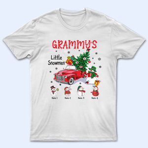 Grandma's Little Snowmen - Personalized Custom T Shirt - Birthday, Loving, Funny Gift for Grandma/Nana/Mimi, Mom, Wife, Grandparent - Suzitee Store