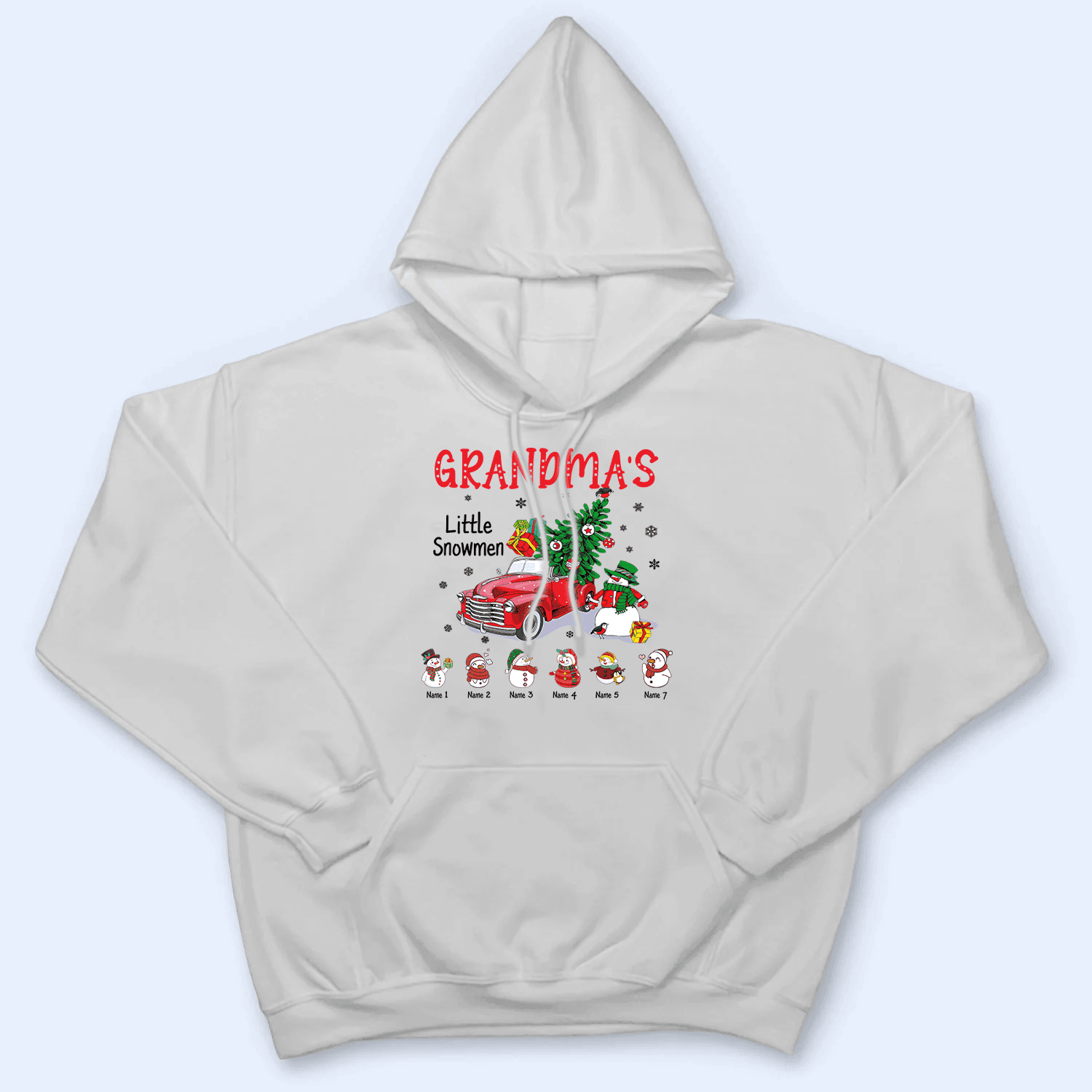Grandma's Little Snowmen - Personalized Custom T Shirt - Birthday, Loving, Funny Gift for Grandma/Nana/Mimi, Mom, Wife, Grandparent - Suzitee Store