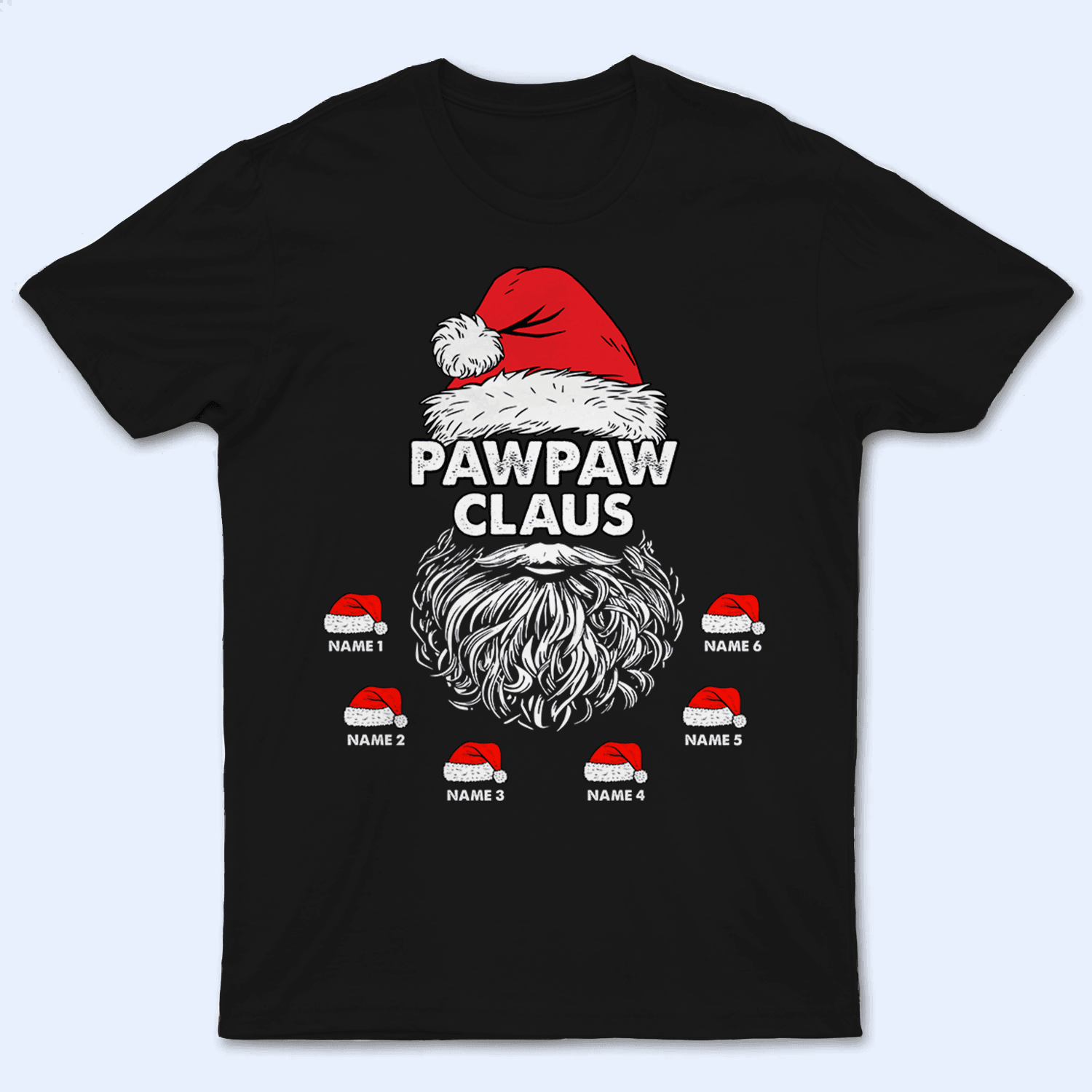 Grandpa Claus Christmas - Personalized Custom T Shirt - Birthday, Loving, Funny Gift for Grandfather/Dad/Father, Husband, Grandparent - Suzitee Store