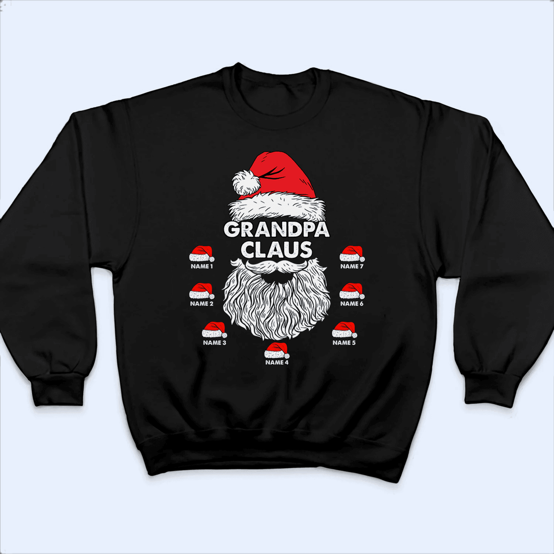 Personalized Grandpa Claus Christmas t-shirt, alternate view 5