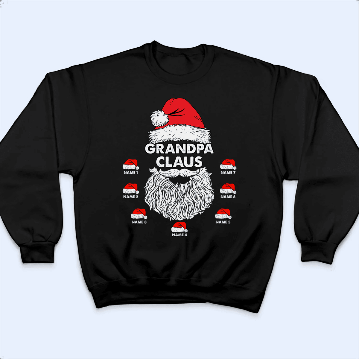 Grandpa Claus Christmas - Personalized Custom T Shirt - Birthday, Loving, Funny Gift for Grandfather/Dad/Father, Husband, Grandparent - Suzitee Store