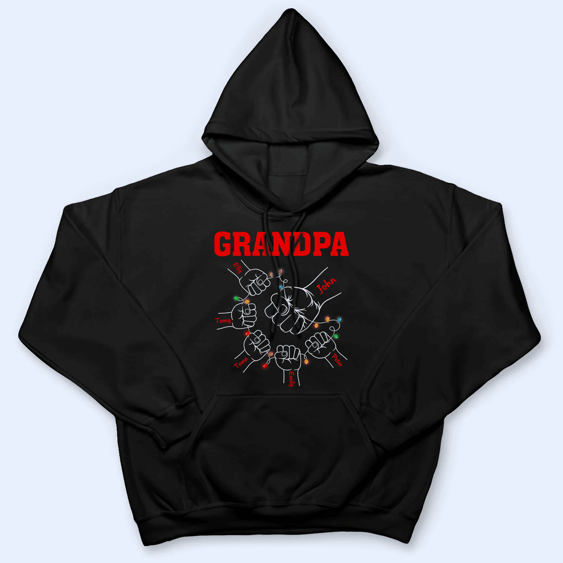 Personalized Grandpa Hands t-shirt, alternate view 6