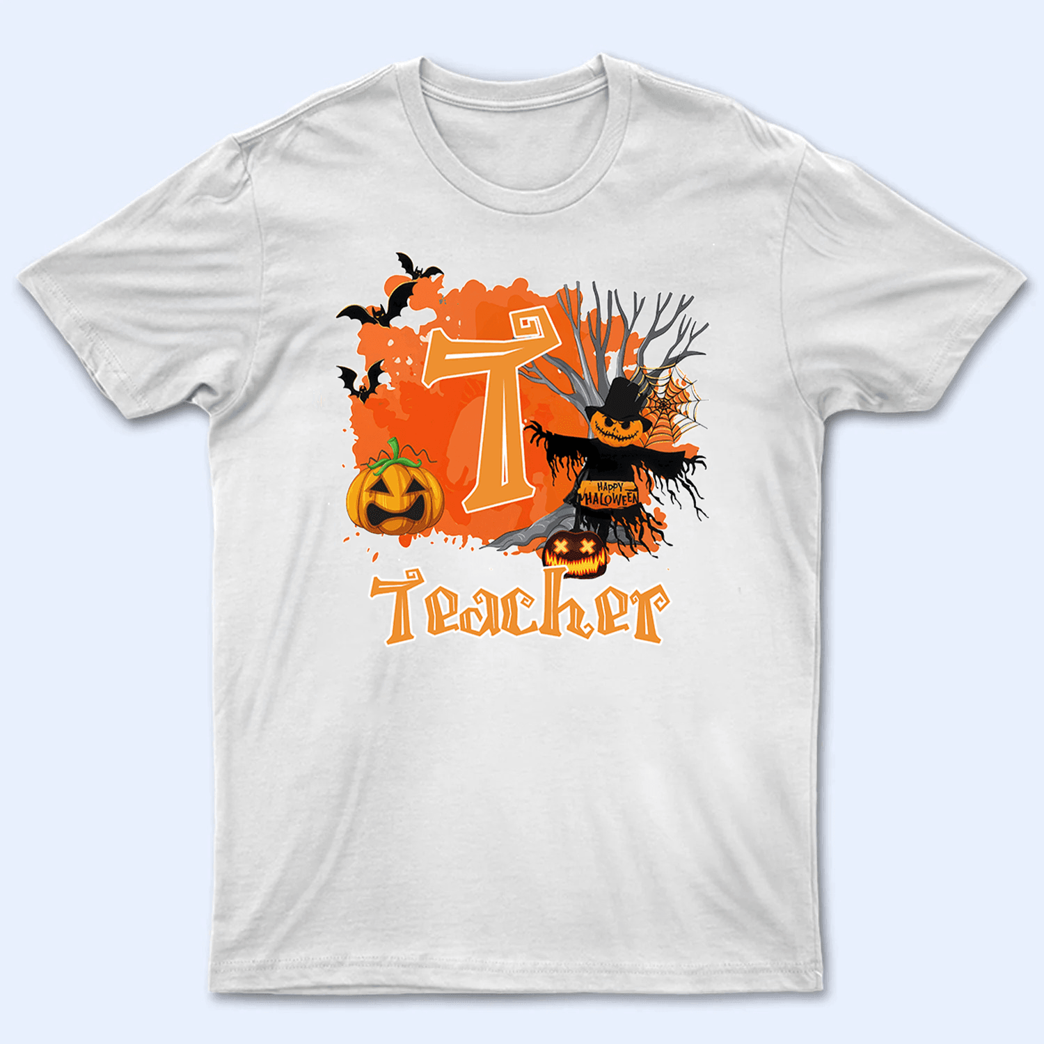 Halloween With Name Shirt - Personalized Custom T Shirt - Birthday, Loving, Funny Gift for Teacher, Kindergarten, Preschool, Pre K, Paraprofessional - Suzitee Store