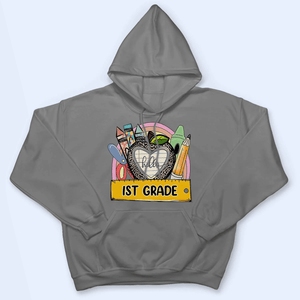Hello 1st Grade - Personalized Custom T Shirt - Birthday, Loving, Funny Gift for Teacher, Kindergarten, Preschool, Pre K, Paraprofessional - Suzitee Store