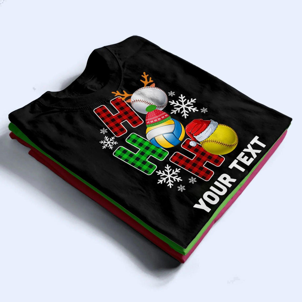 HO HO HO Christmas Sport - Personalized Custom T Shirt - Birthday, Loving, Funny Gift for Grandma/Nana/Mimi, Mom, Wife, Grandparent - Suzitee Store