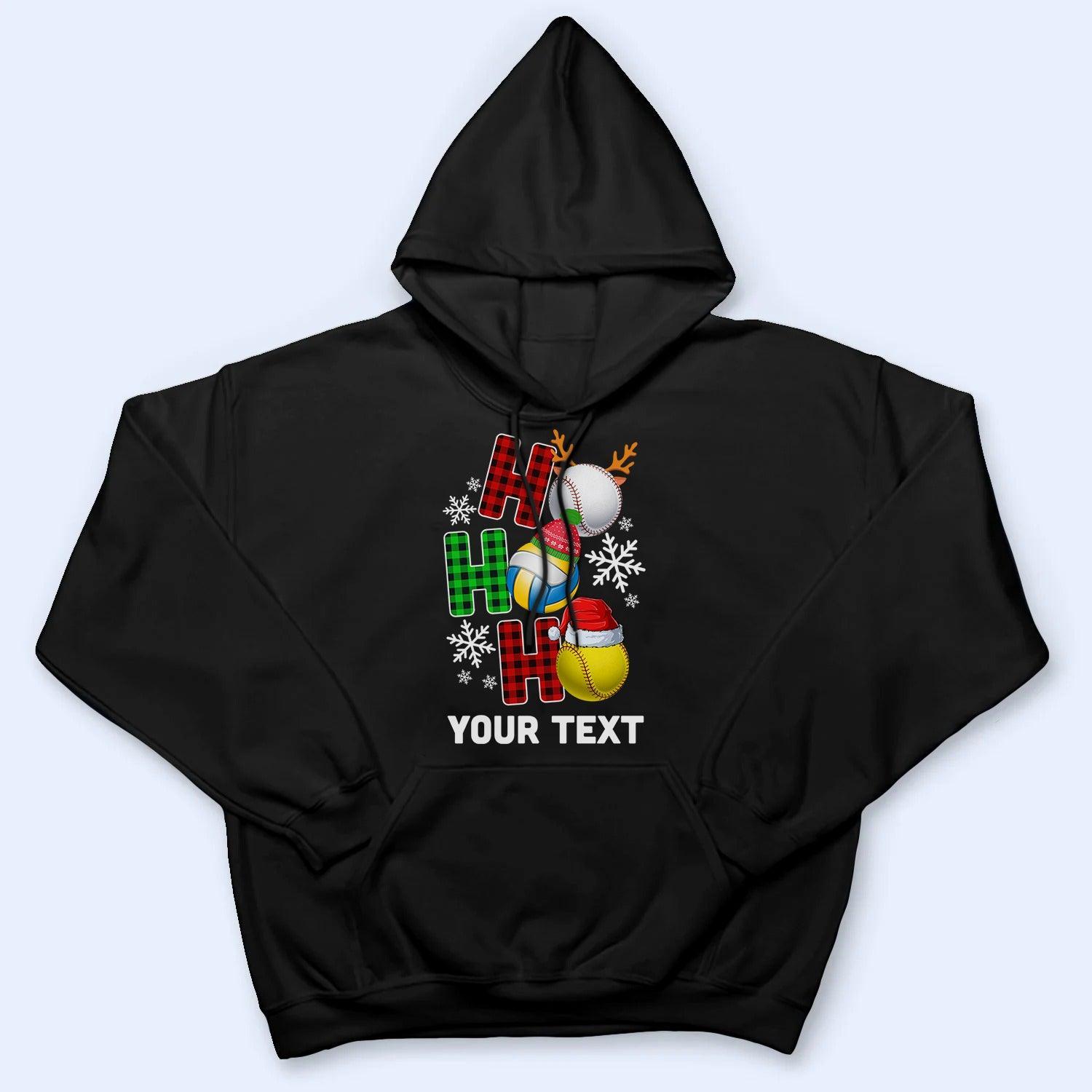 HO HO HO Christmas Sport - Personalized Custom T Shirt - Birthday, Loving, Funny Gift for Grandma/Nana/Mimi, Mom, Wife, Grandparent - Suzitee Store