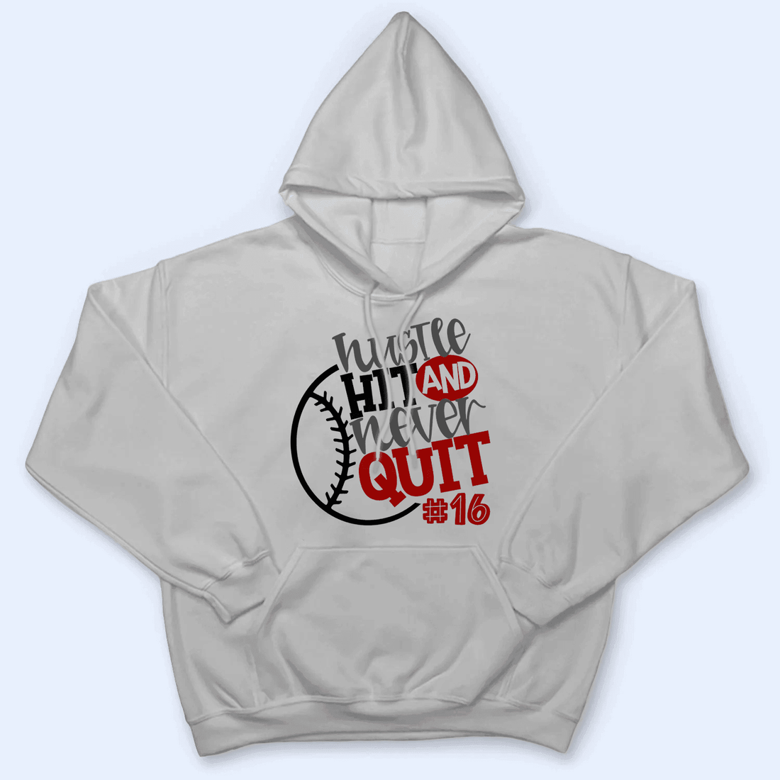 Hustle Hit And Never Quit - Personalized Custom T Shirt - Gift for Grandma/Nana/Mimi, Mom, Wife, Grandparent - Suzitee Store
