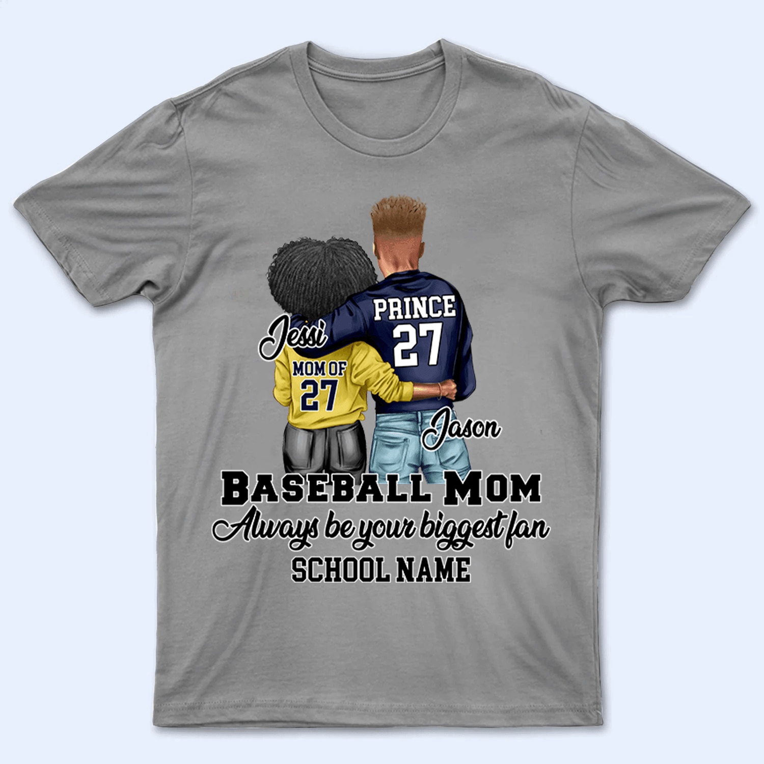 I'll Always Be Your Biggest Fan - Personalized Custom T Shirt - Gift for Grandma/Nana/Mimi, Mom, Wife, Grandparent - Suzitee Store