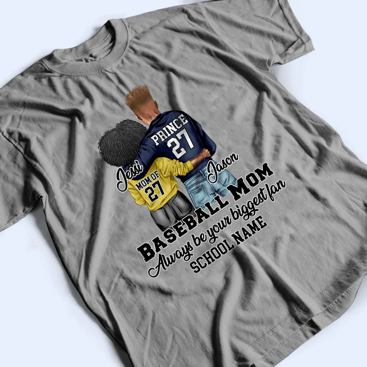 I'll Always Be Your Biggest Fan - Personalized Custom T Shirt - Gift for Grandma/Nana/Mimi, Mom, Wife, Grandparent - Suzitee Store