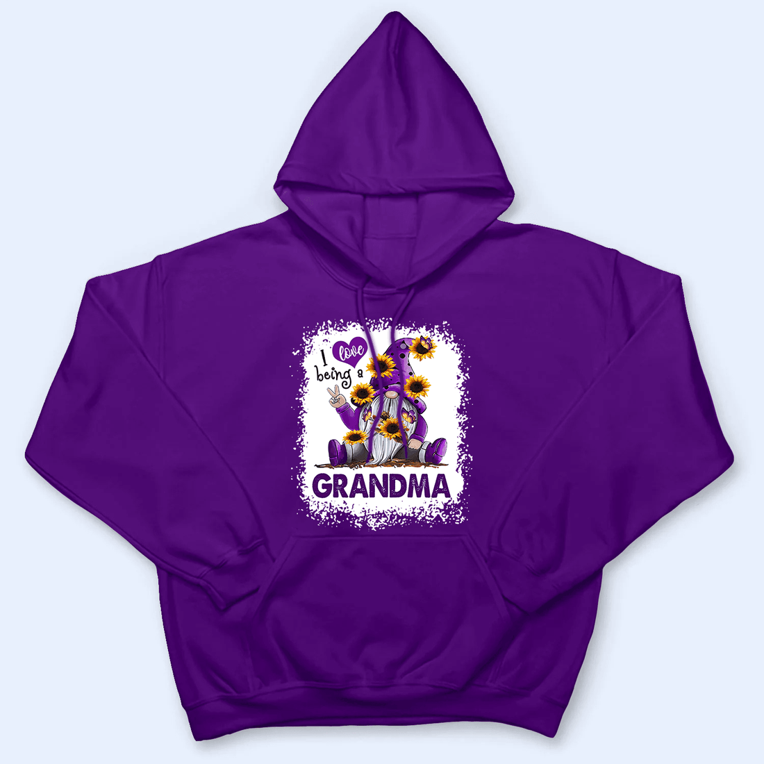 I Love Being A Grandma Gnome - Personalized Custom T Shirt - Birthday, Loving, Funny Gift for Grandma/Nana/Mimi, Mom, Wife, Grandparent - Purple - Suzitee Store