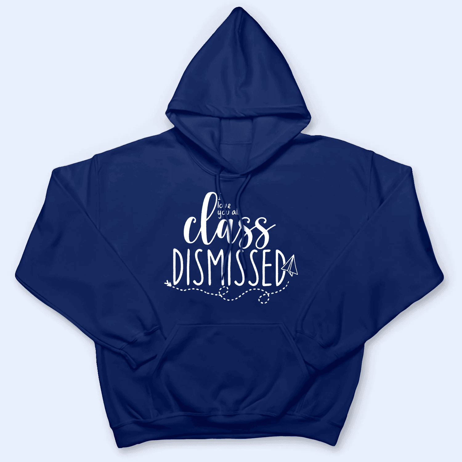 I Love You All Class Dismissed Paper Airplane Summer Break- Personalized Custom T Shirt - Birthday, Loving, Funny Gift for Teacher, Kindergarten, Preschool, Pre K, Paraprofessional - Suzitee Store