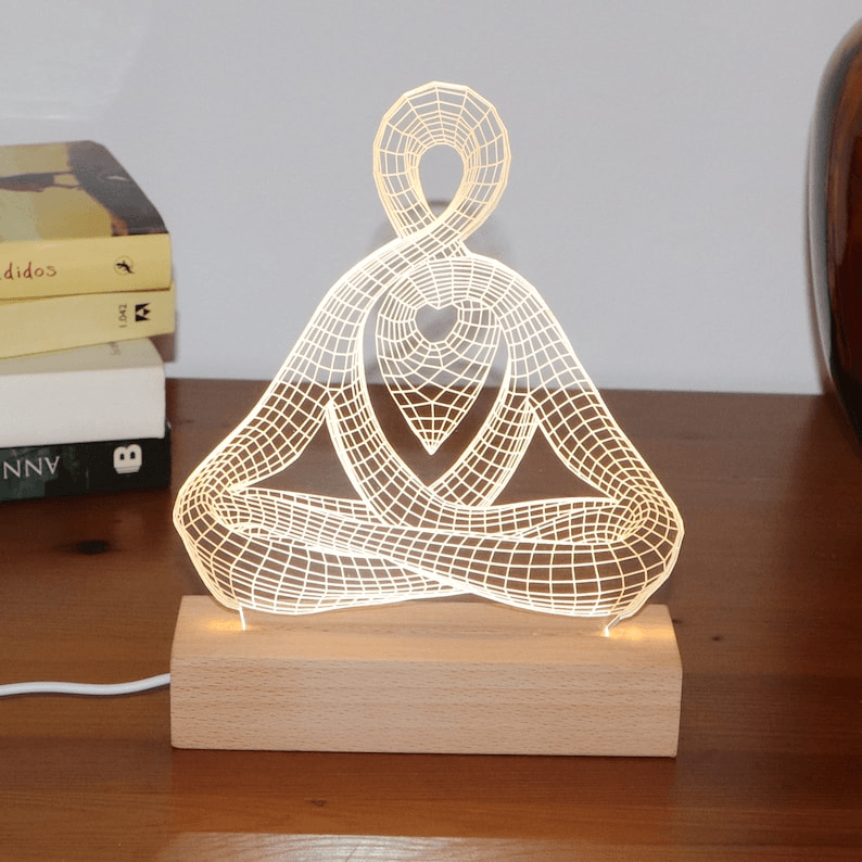 Meditation Light Decor personalized led light custom shape, alternate view 4