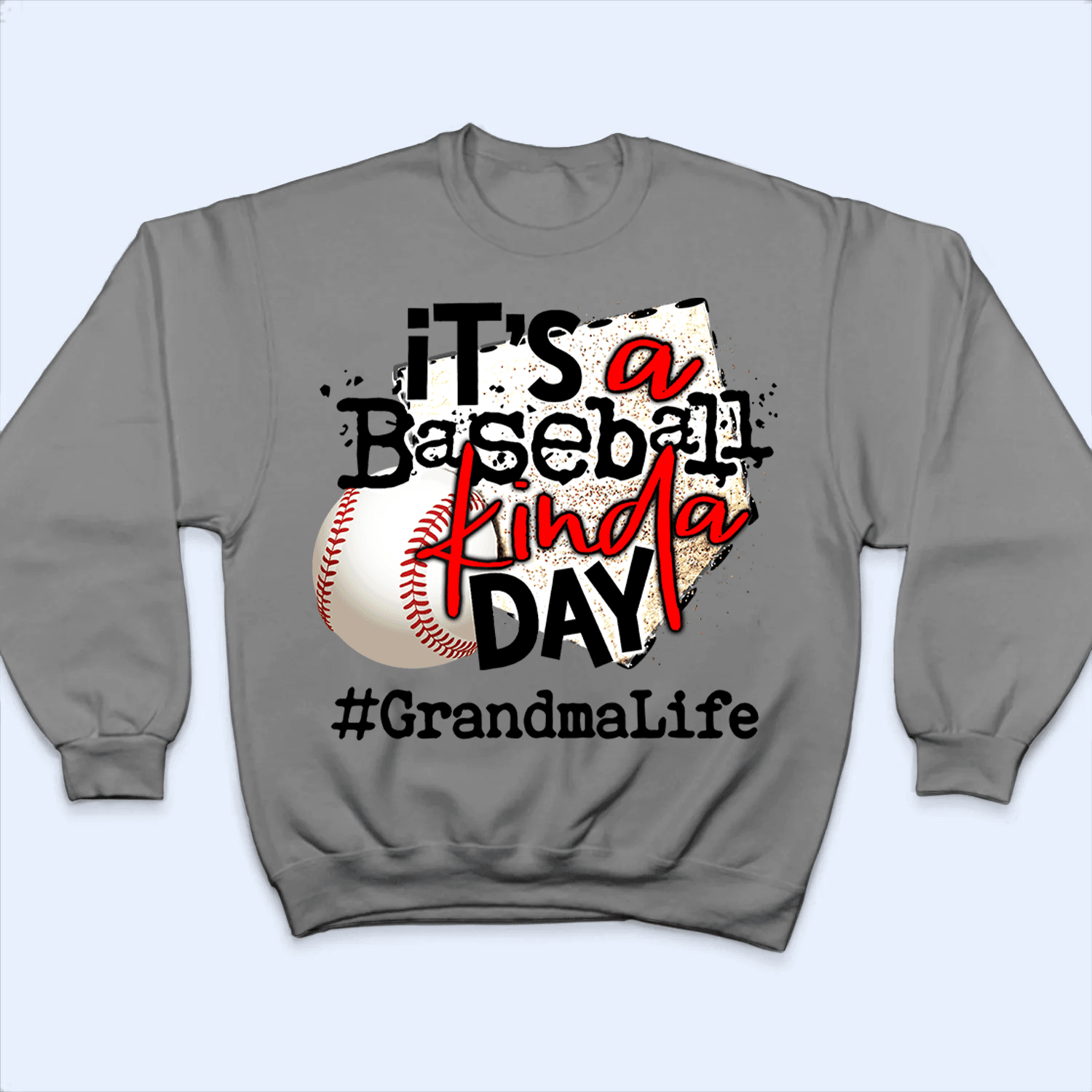 It's A Baseball/Softball Kinda Day - Personalized Custom T Shirt - Gift for Grandma/Nana/Mimi, Mom, Wife, Grandparent - Suzitee Store