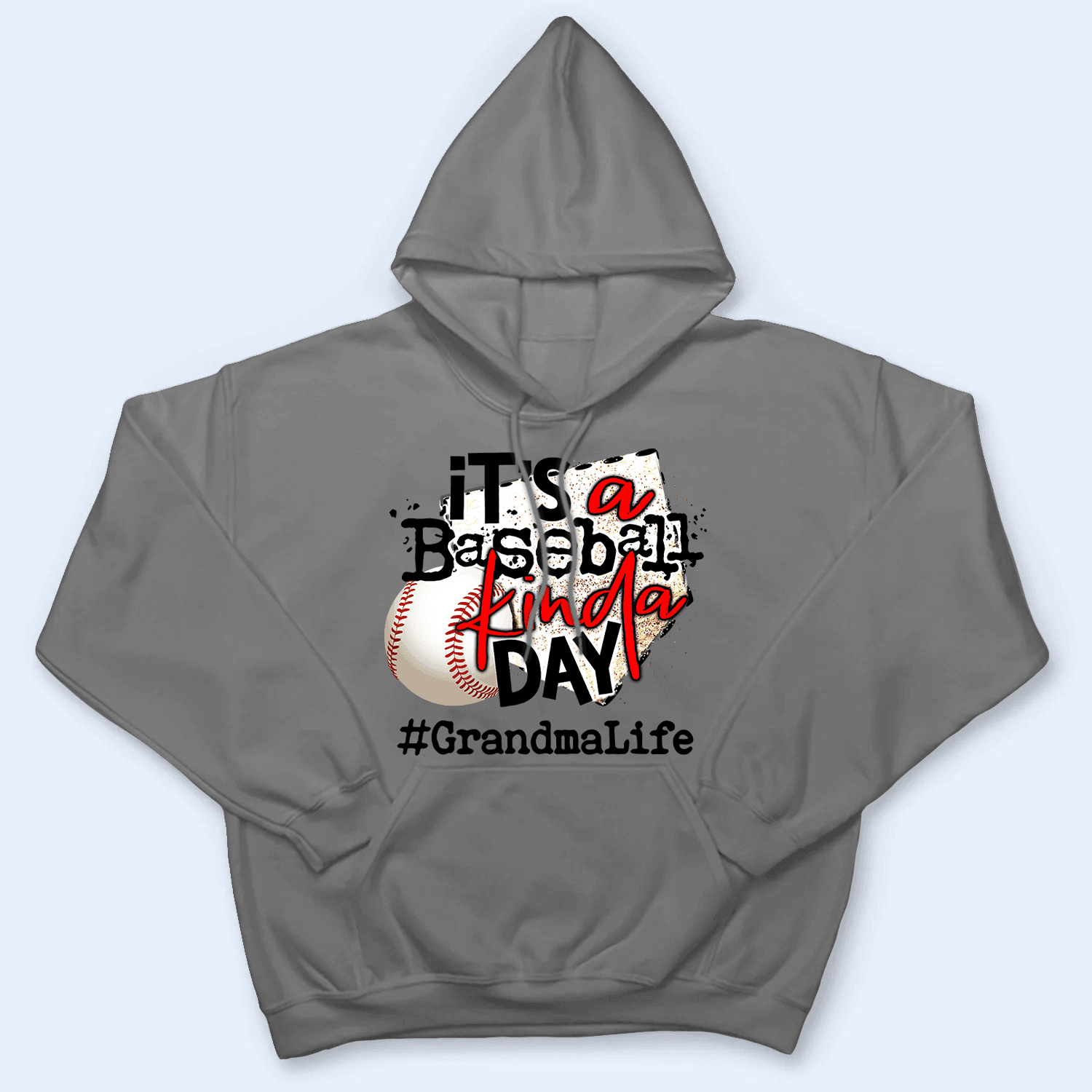 It's A Baseball/Softball Kinda Day - Personalized Custom T Shirt - Gift for Grandma/Nana/Mimi, Mom, Wife, Grandparent - Suzitee Store