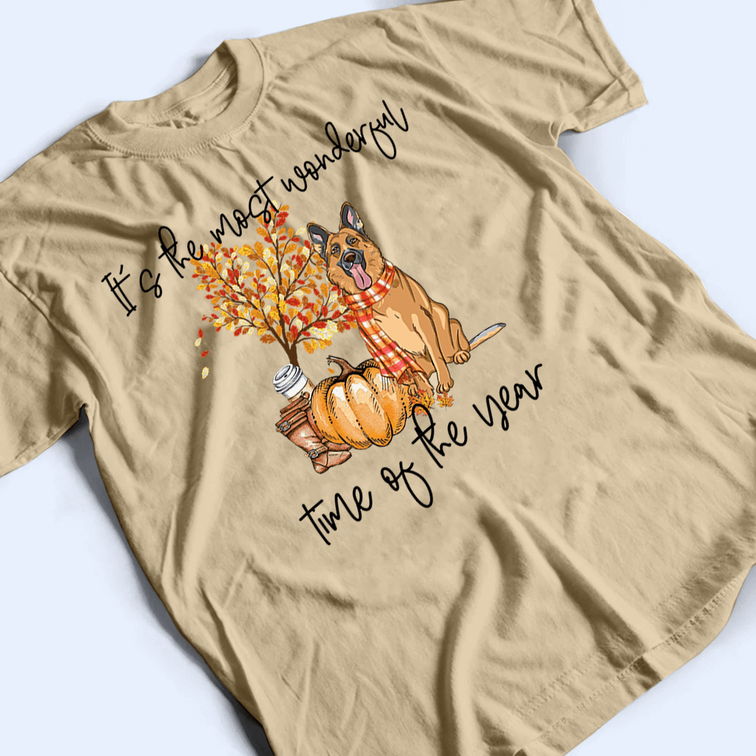 It's The Most Wonderful Time Of The Year - Personalized Custom T Shirt - Autumn/Fall, Birthday, Loving, Funny Gift for Dog Mom, Dog Dad, Dog Lovers, Pet Gifts for Him, Her - Suzitee Store