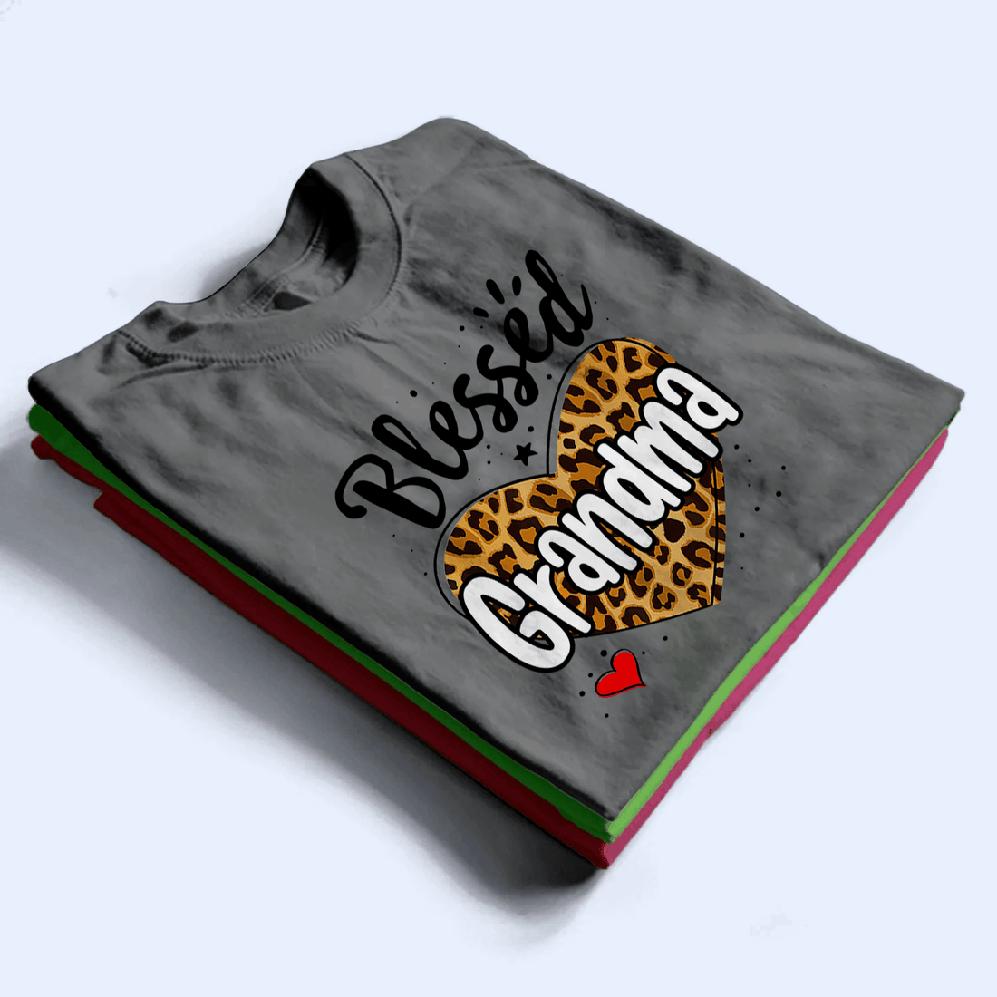 Leopard Blessed Grandma - Personalized Custom T Shirt - Birthday, Loving, Funny Gift for Grandma/Nana/Mimi, Mom, Wife, Grandparent - Suzitee Store
