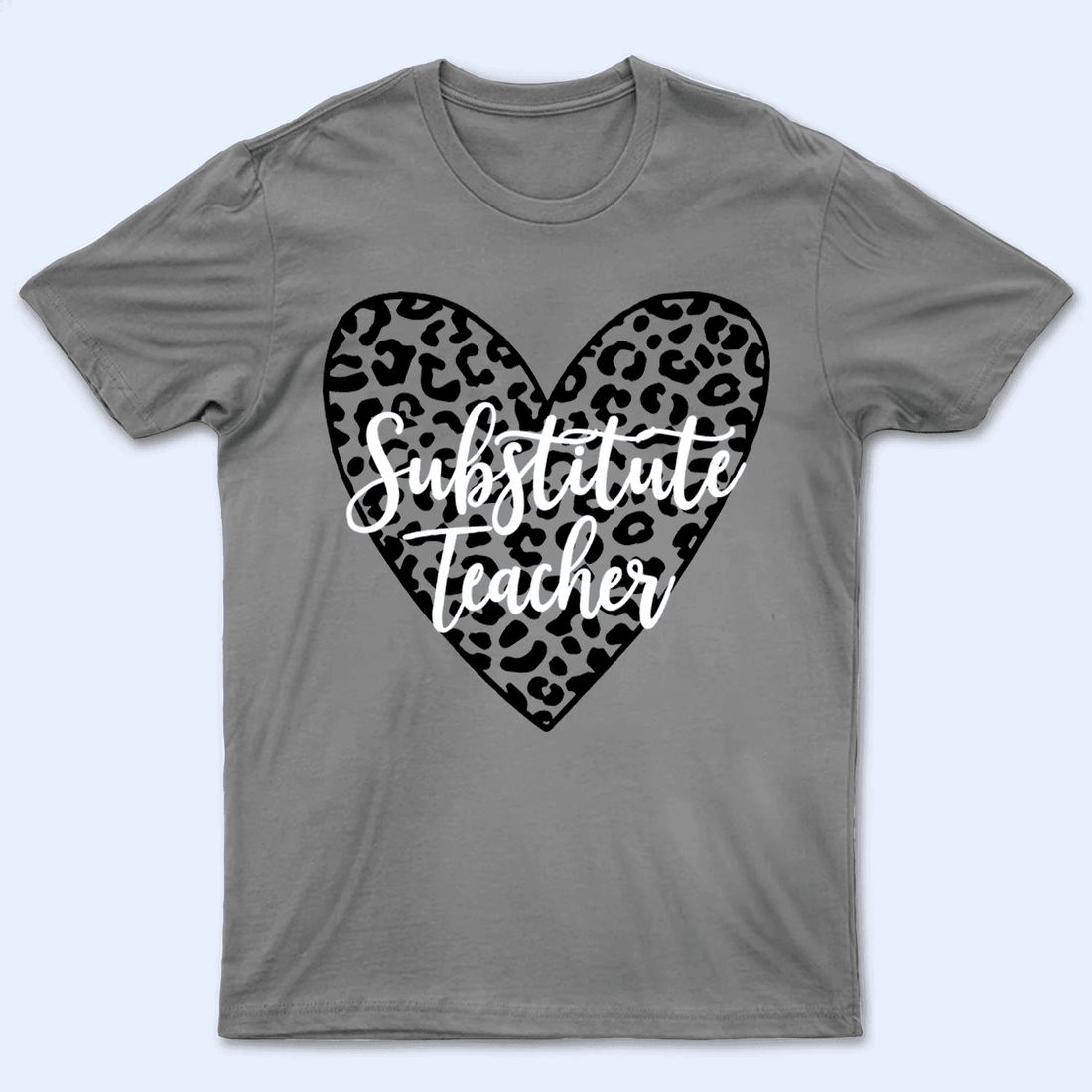 Personalized Leopard Heart School Mascot t-shirt, alternate view 2