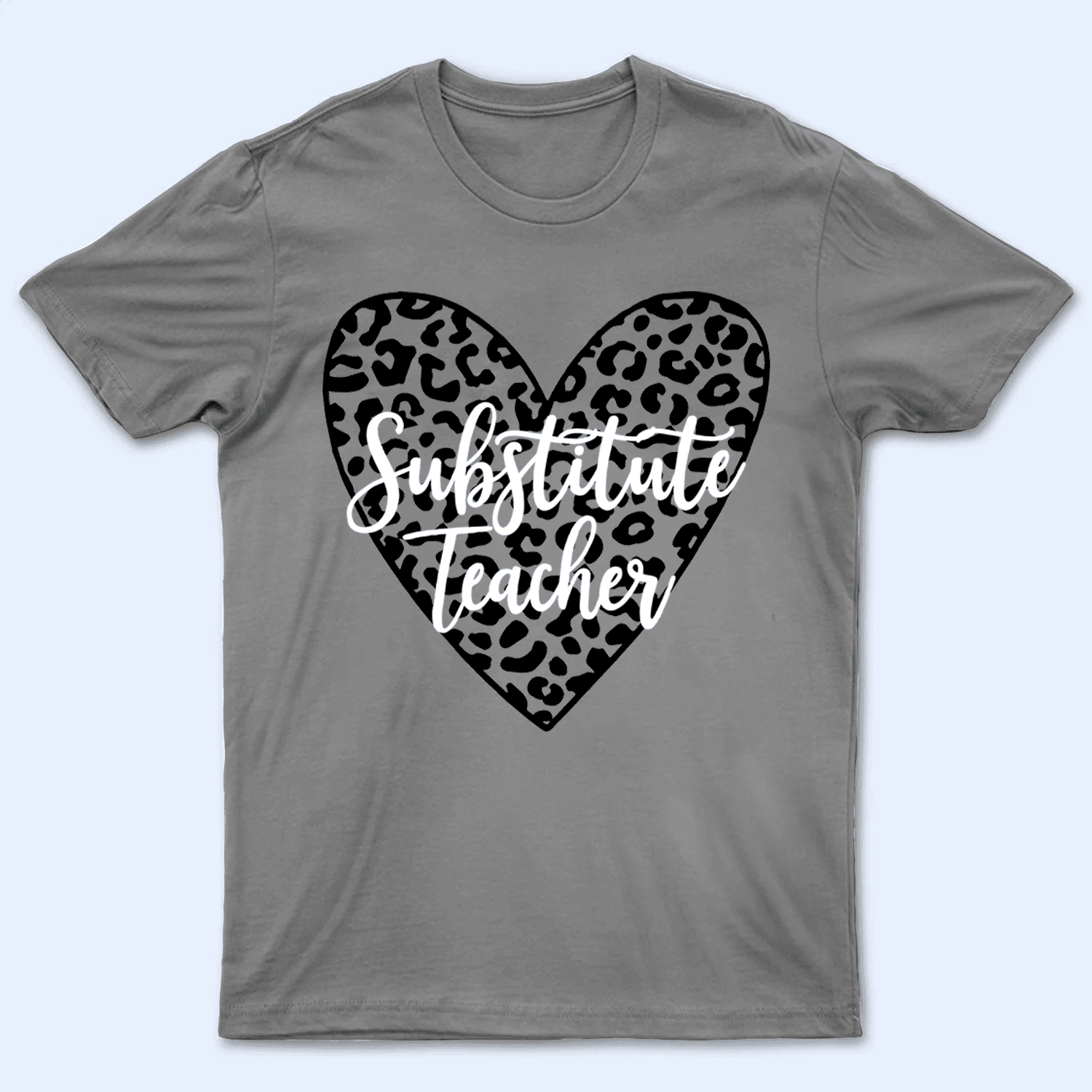 Leopard Heart School Mascot - Personalized Custom T Shirt - Birthday, Loving, Funny Gift for Teacher, Kindergarten, Preschool, Pre K, Paraprofessional - Suzitee Store
