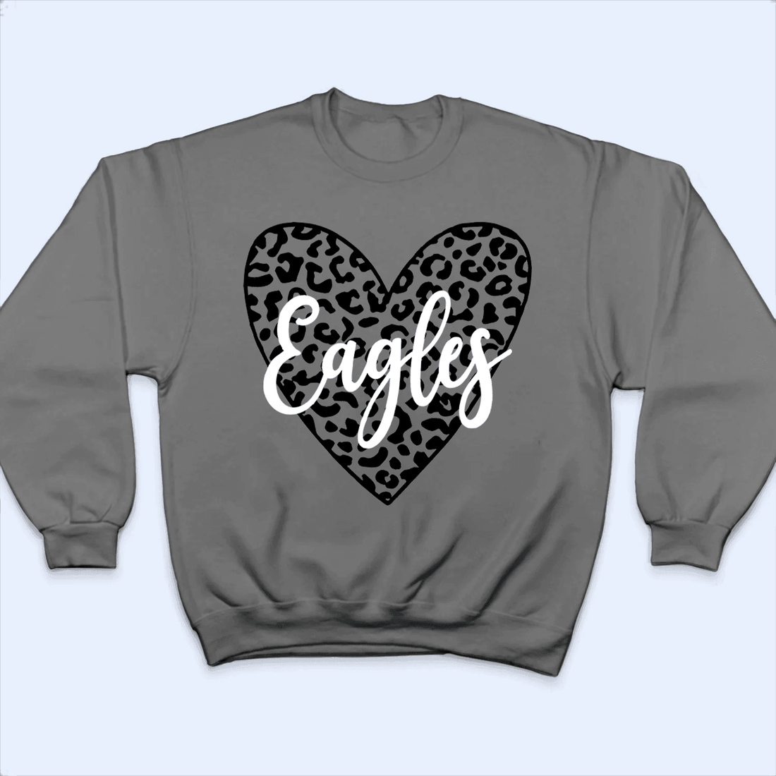 Personalized Leopard Heart School Mascot t-shirt, alternate view 3