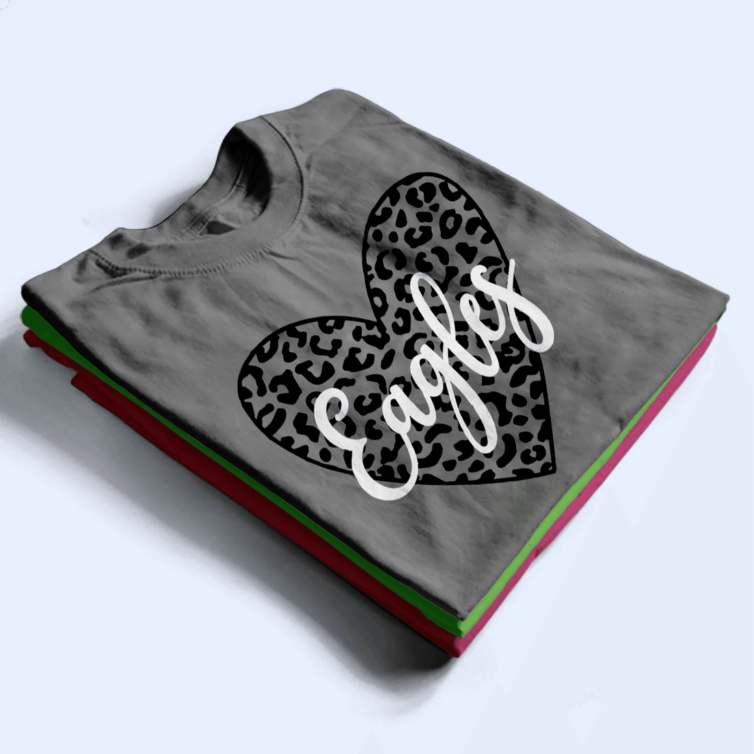 Personalized Leopard Heart School Mascot t-shirt, alternate view 6