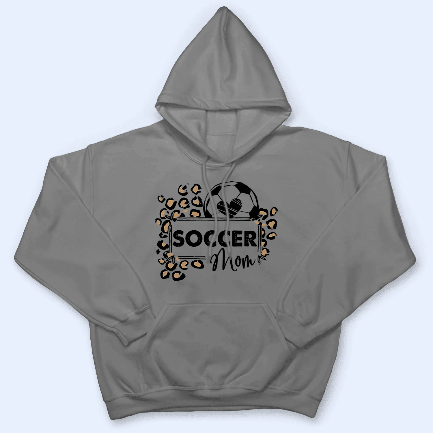Leopard Print Sport Mom Design - Baseball/Softball/Football Personalized Custom T Shirt - Gift for Grandma/Nana/Mimi, Mom, Wife, Grandparent - Suzitee Store