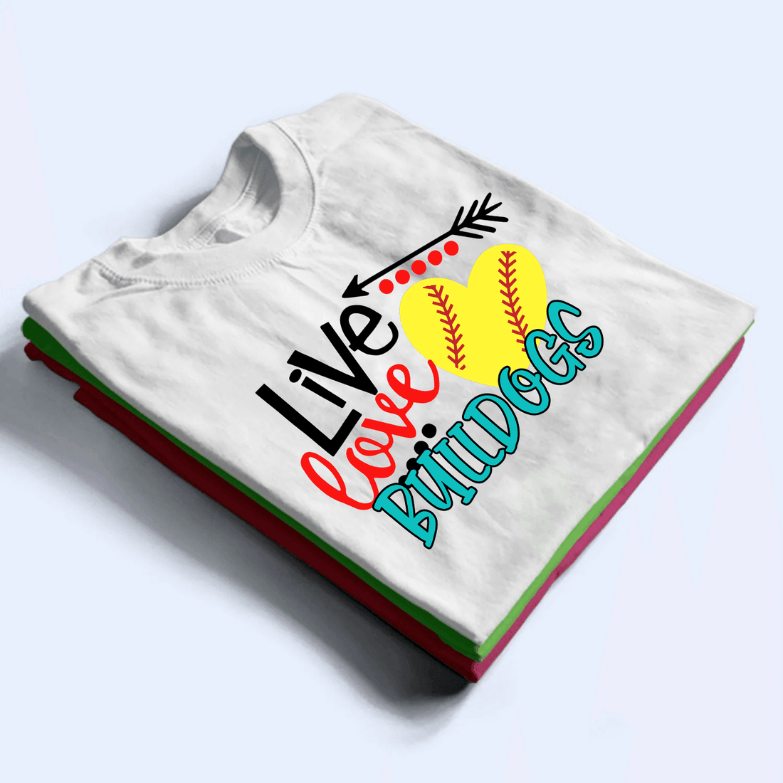 Personalized Live Love Mascot t-shirt, alternate view 2