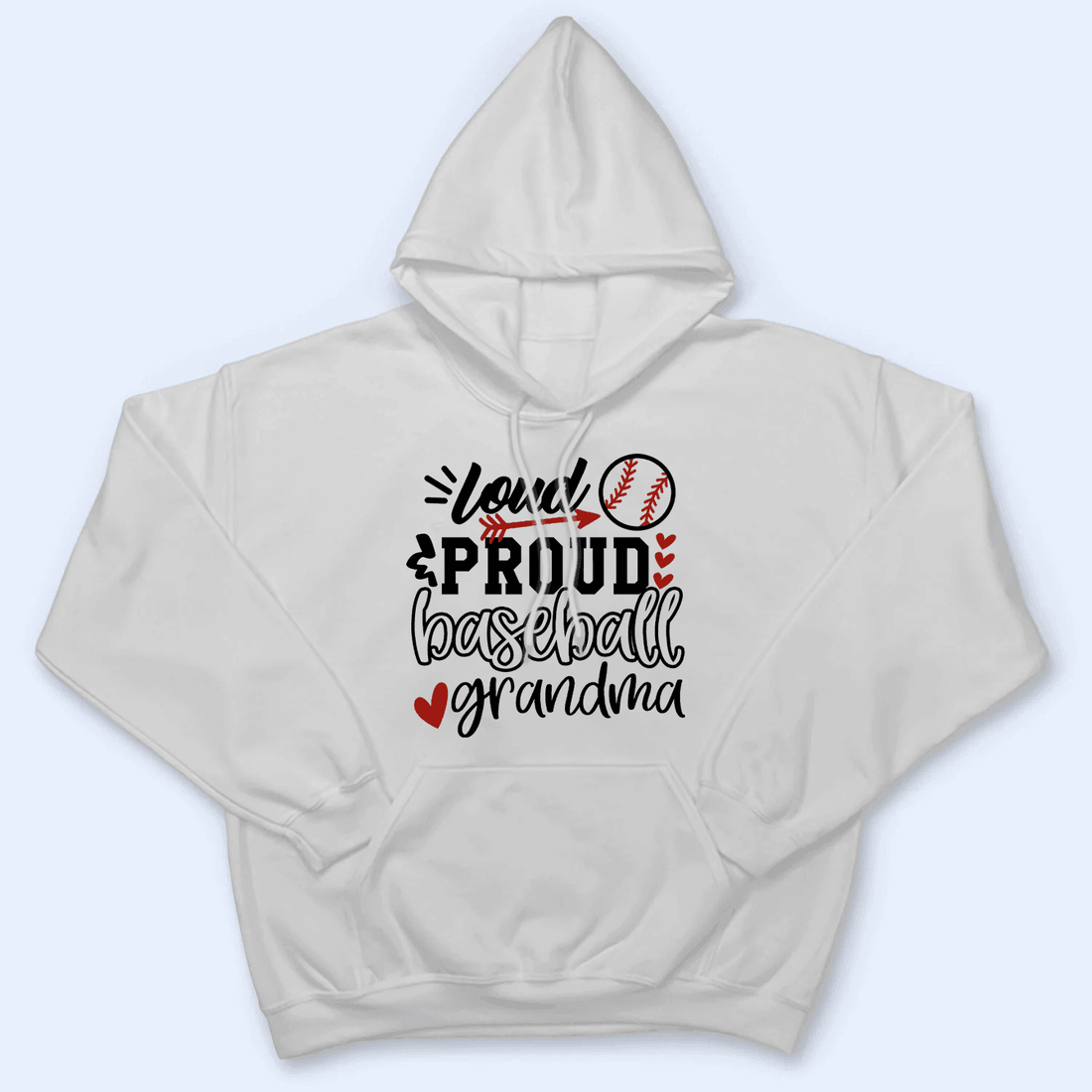 Loud Proud Grandma Heart - Personalized Custom T Shirt - Gift for Grandma/Nana/Mimi, Mom, Wife, Grandparent - Suzitee Store