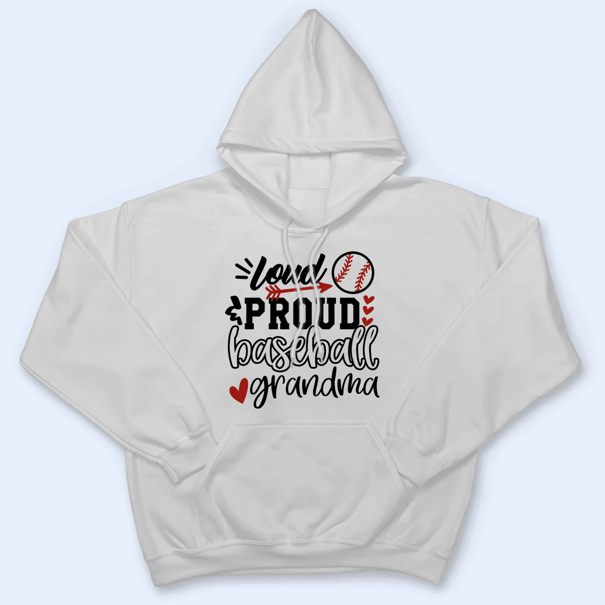 Loud Proud Grandma Heart - Personalized Custom T Shirt - Gift for Grandma/Nana/Mimi, Mom, Wife, Grandparent - Suzitee Store