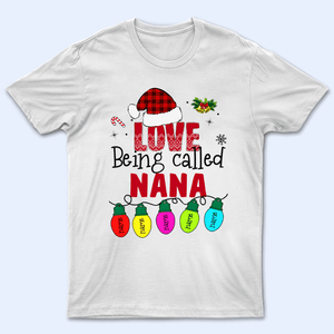 Love Being Called Grandma - Christmas With Lights Kids - Personalized Custom T Shirt - Birthday, Loving, Funny Gift for Grandma/Nana/Mimi, Mom, Wife, Grandparent - Suzitee Store