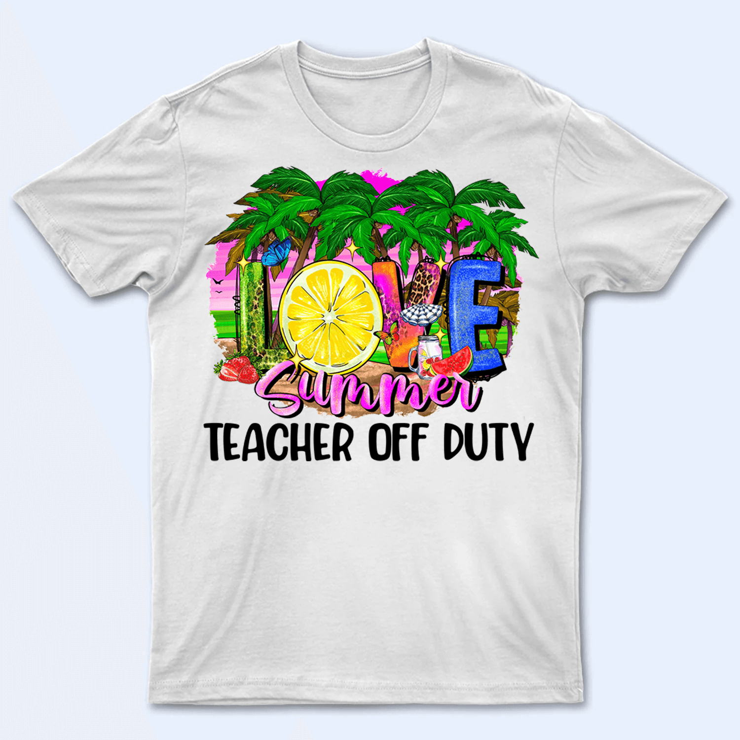 Love Summer- Personalized Custom T Shirt - Birthday, Loving, Funny Gift for Teacher, Kindergarten, Preschool, Pre K, Paraprofessional - Suzitee Store