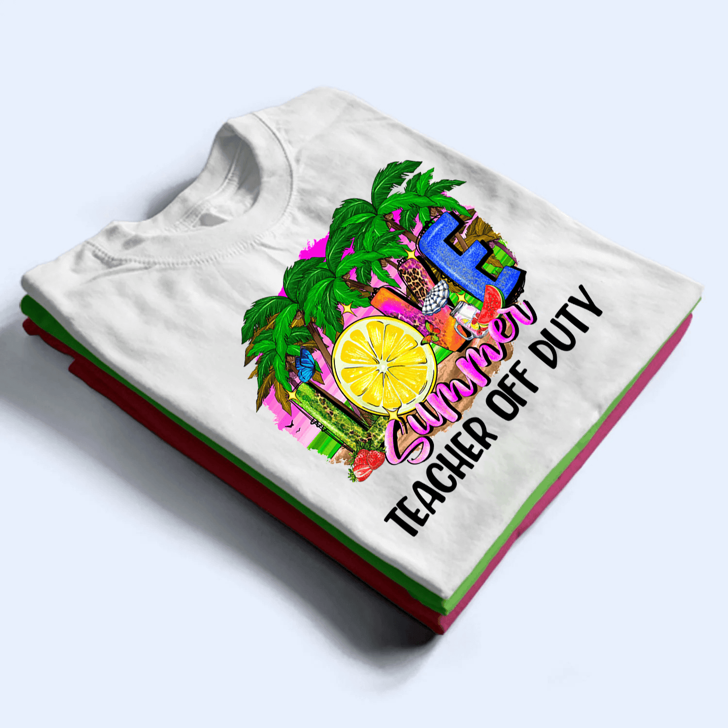 Love Summer- Personalized Custom T Shirt - Birthday, Loving, Funny Gift for Teacher, Kindergarten, Preschool, Pre K, Paraprofessional - Suzitee Store