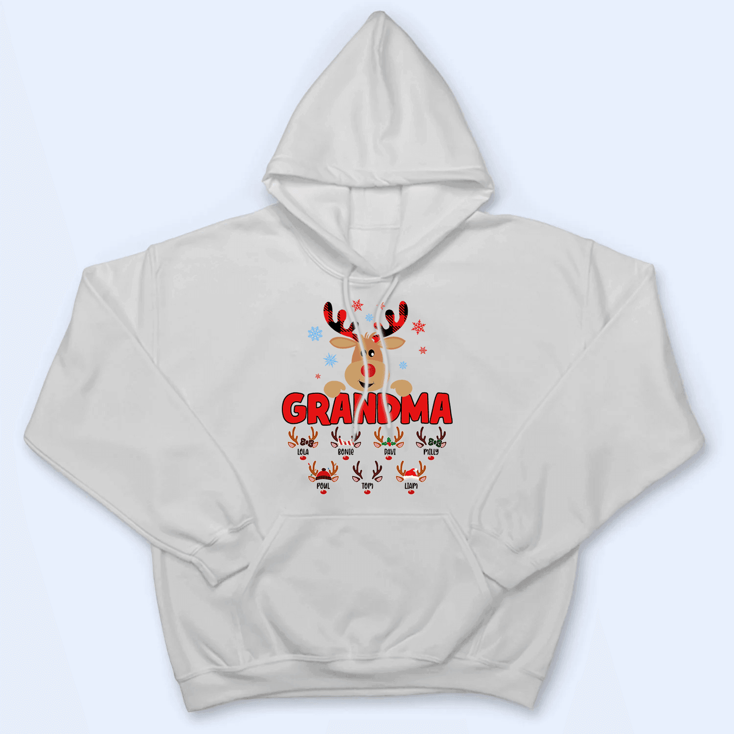 Lovely Reindeer Squad - Personalized Custom T Shirt - Birthday, Loving, Funny Gift for Grandma/Nana/Mimi, Mom, Wife, Grandparent - Suzitee Store