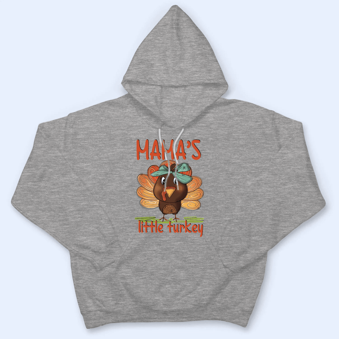 Personalized Mama's Little Turkey Thanksgiving t-shirt, alternate view 4