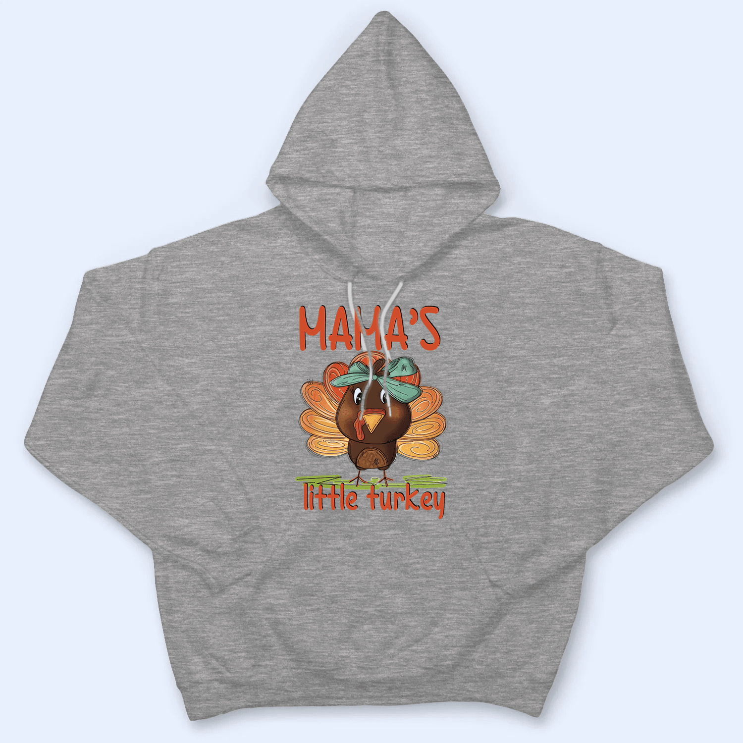 Mama's Little Turkey Thanksgiving - Personalized Custom T Shirt - Birthday, Loving, Funny Gift for Grandma/Nana/Mimi, Mom, Wife, Grandparent - Suzitee Store