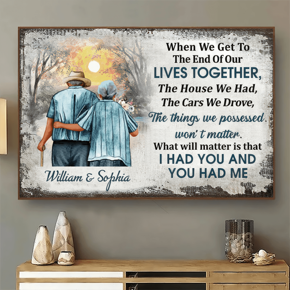 Together To The End - Custom Canvas Prints - Personalized Gift For Grandparent, Couple, Valentine, Anniversary, Husband, Wife, Her/Him 2