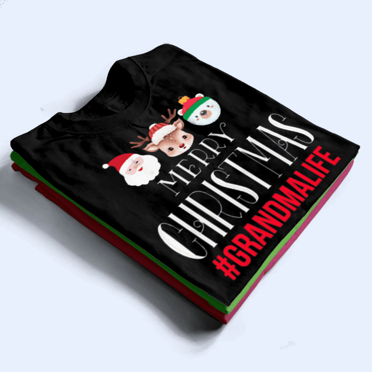 Merry Christmas - Personalized Custom T Shirt - Birthday, Loving, Funny Gift for Grandma/Nana/Mimi, Mom, Wife, Grandparent - Suzitee Store