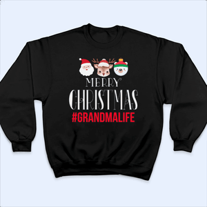 Merry Christmas - Personalized Custom T Shirt - Birthday, Loving, Funny Gift for Grandma/Nana/Mimi, Mom, Wife, Grandparent - Suzitee Store