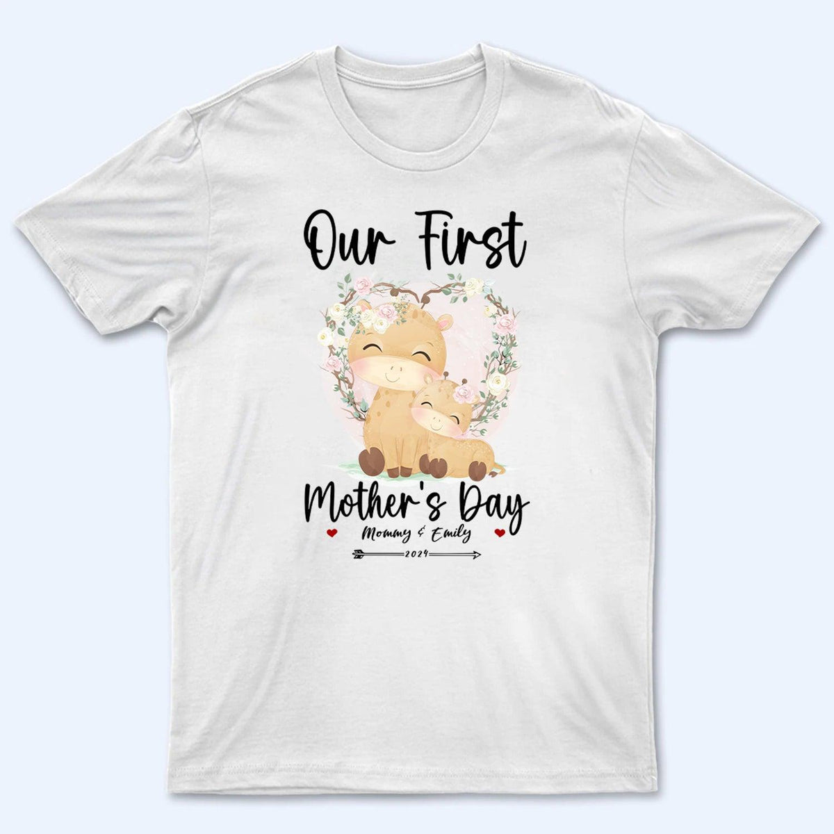 Our First Mother&#39;s Day - Personalized Custom Youth Shirt - Gift for Mom &amp; Baby, Mother&#39;s Day Gift - Suzitee Store