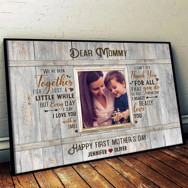 Happy First Time Mother’s Day - Personalized Poster/Canvas Prints - Gift For Mom, Wife, Mother's Day