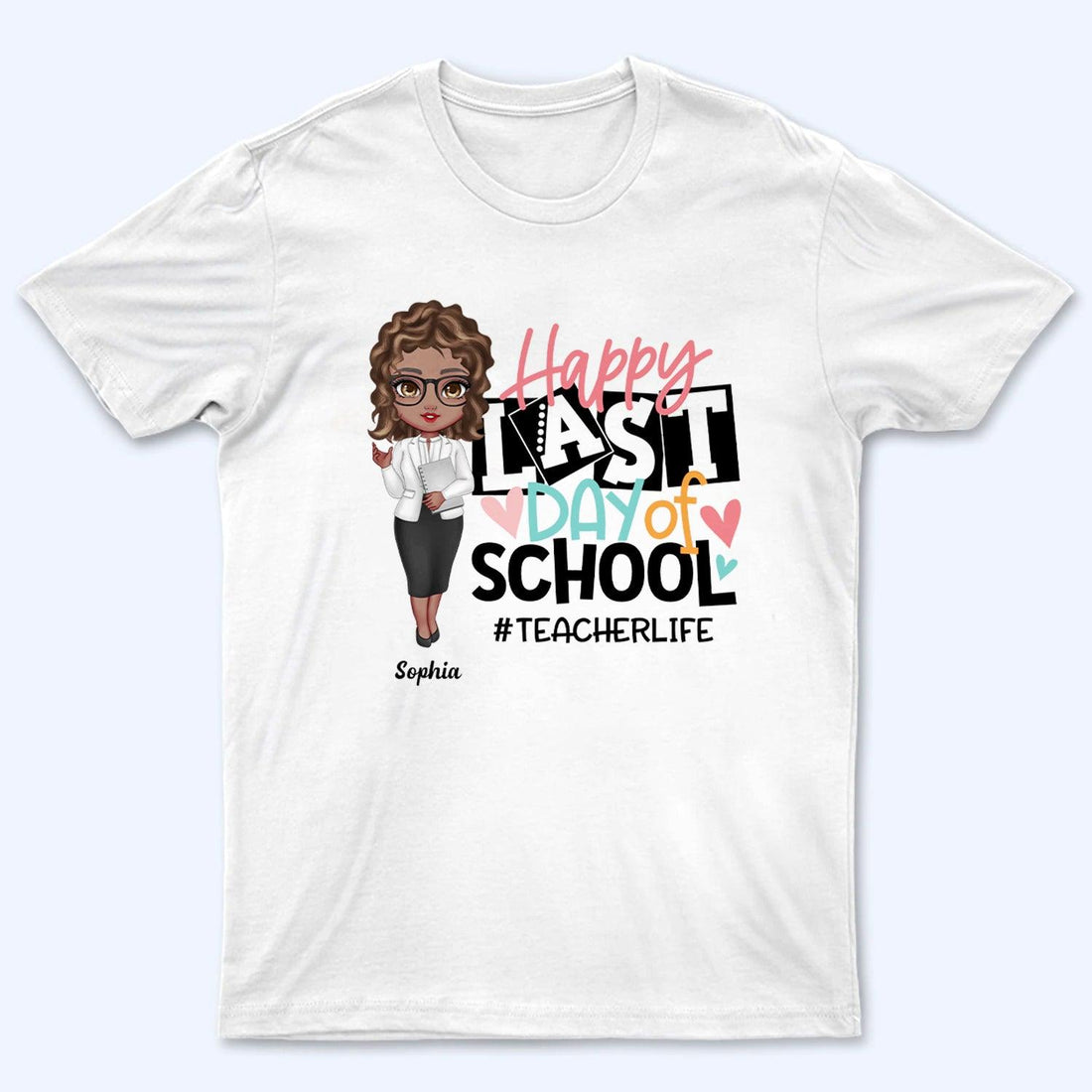 Personalized Happy Last Day Of School t-shirt, alternate view 2