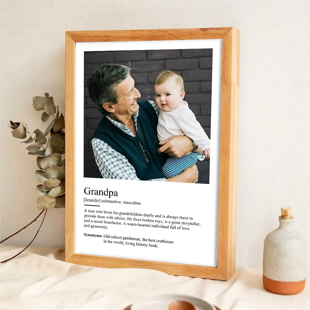 Custom Photo Grandpa Definition - Personalized Poster/Canvas - Father's Day Gift For Grandpa, Grandfather
