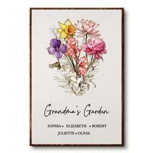 Blooming Stories Of Generations - Personalized Vertical Poster - Family Gift For Grandma, Grandpa, Grandparent - Suzitee Store